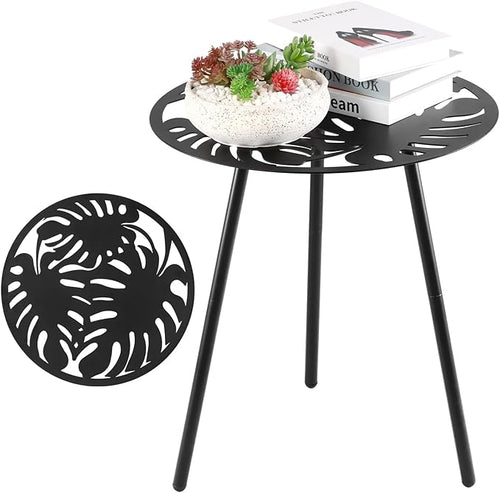 1 Pack Extra-Large Metal Outdoor Side Tables 18 Inches Outside End Table by PartyZealot