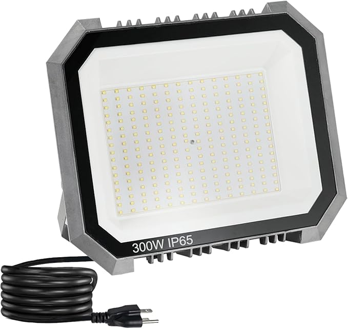 1 Pack LED Flood Lights Outdoor, 300W 30000LM Super Bright Floodlight Outside by LEDDICTIVE