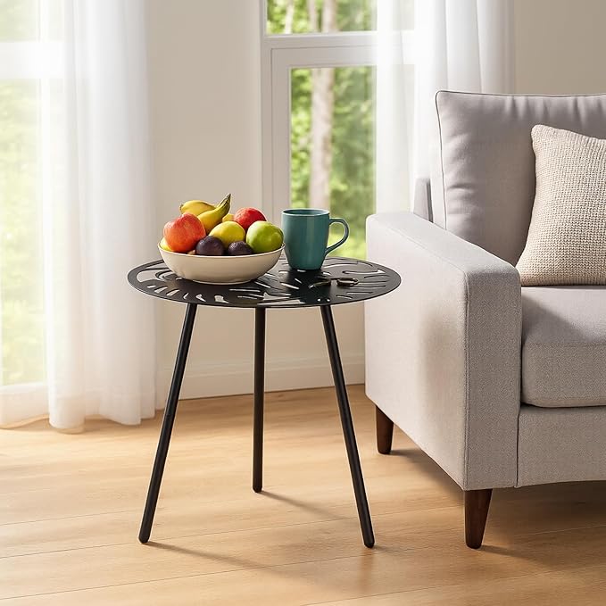 1 Pack Extra-Large Metal Outdoor Side Tables 18 Inches Outside End Table - Image 2