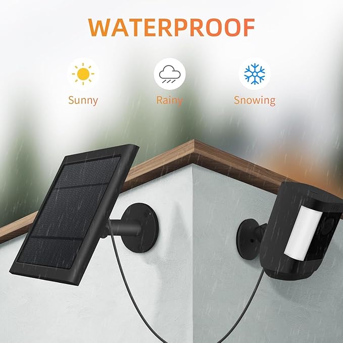 1 Pack 4W Solar Charger for Ring Spotlight & Stick Up Outdoor Cam, High - Image 4