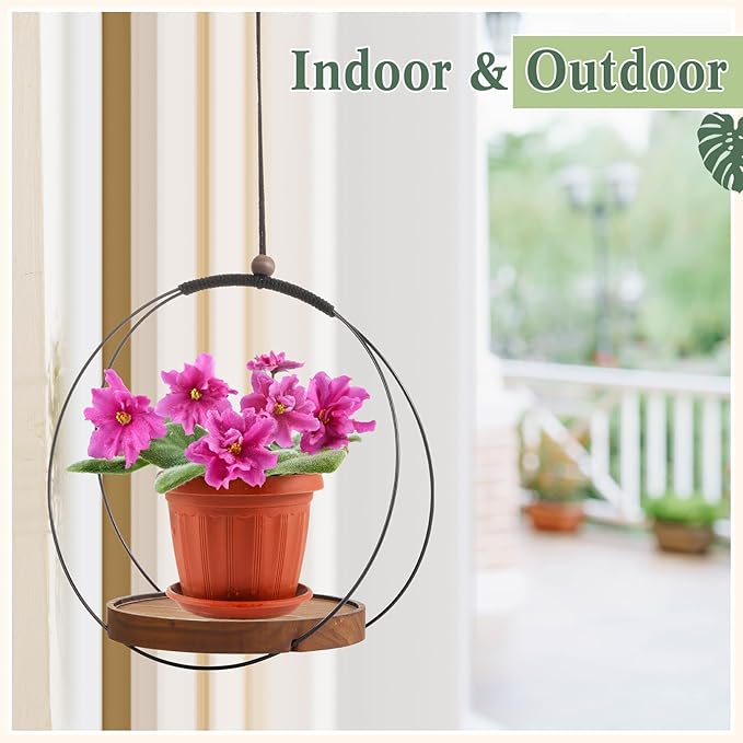 1 Pack Hanging Planters for Indoor Black Plant Hanger - Image 3