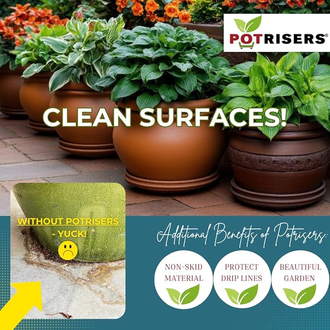 - Invisible Pot Feet to Elevate up to 8 Flower Plant Planters or Statues | - Image 7
