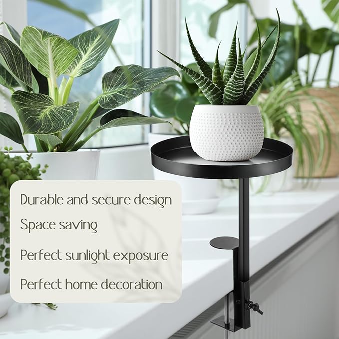 1 Pcs Window Sill Plant Shelf 7.9''D x 14.2''H Adjustable Window Shelf - Image 4