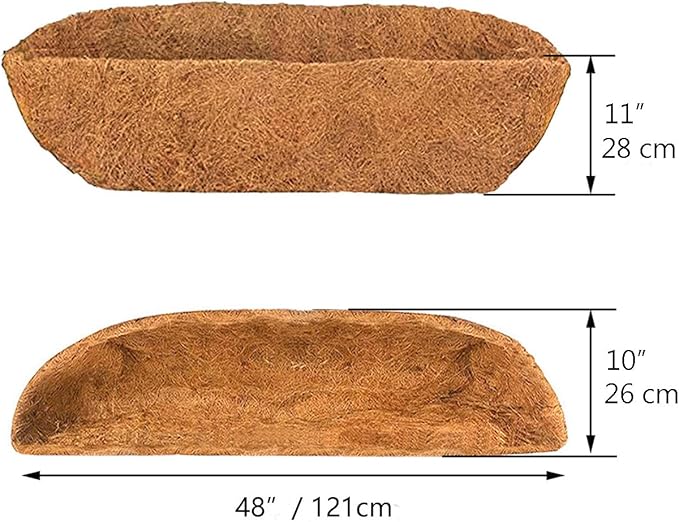 1 Pcs Trough Coco Liner 48 inch Wall Planter Replaceable Coco Liner - Image 2