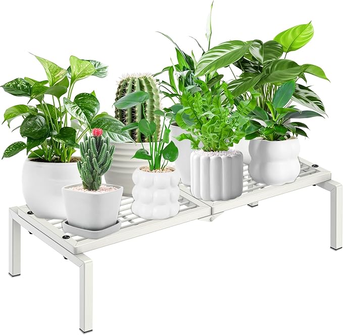 1 Tier Metal Plant Stand Indoor Outdoor, Potted Multiple Flower Pot Holder Rack by Gouisalin