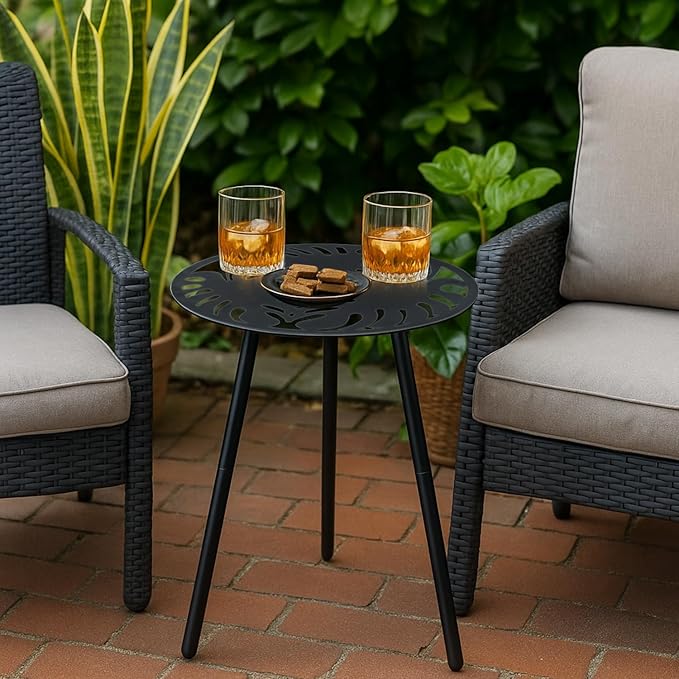 1 Pack Extra-Large Metal Outdoor Side Tables 18 Inches Outside End Table - Image 8