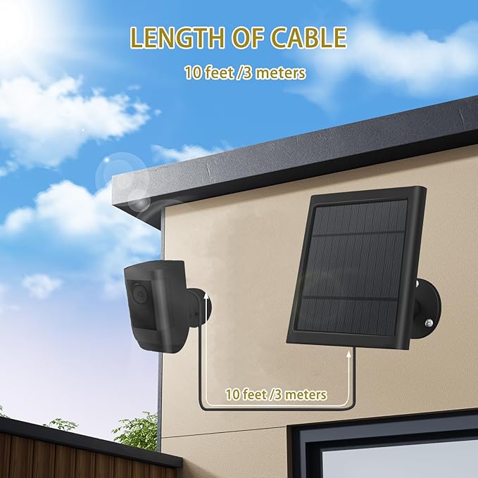1 Pack - Solar Panel for Ring Security Camera Spotlight Cam Plus/Pro Stick Up - Image 5