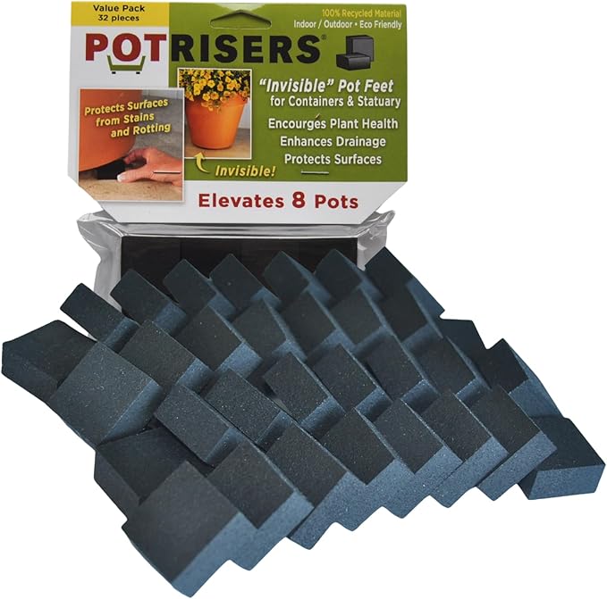- Invisible Pot Feet to Elevate up to 8 Flower Plant Planters or Statues | by POTRISERS