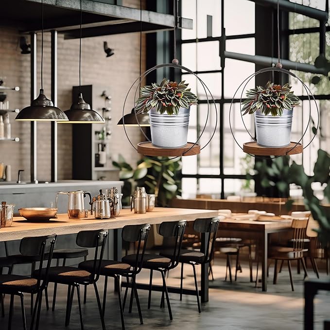 1 Pack Hanging Planters for Indoor Black Plant Hanger - Image 6