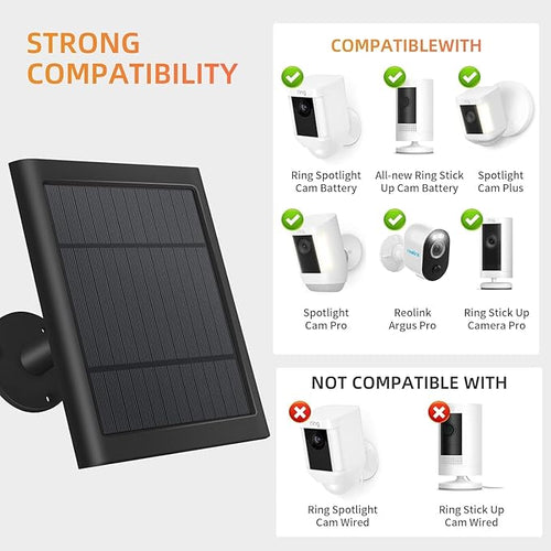 1 Pack 4W Solar Charger for Ring Spotlight & Stick Up Outdoor Cam, High - Image 2