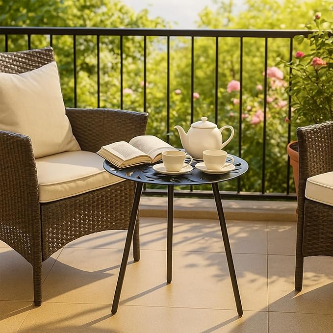 1 Pack Extra-Large Metal Outdoor Side Tables 18 Inches Outside End Table - Image 5